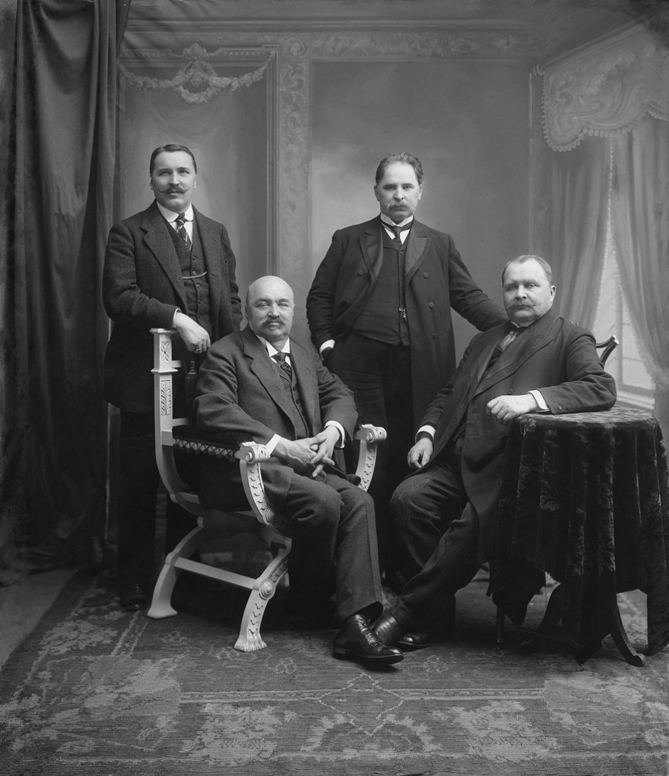 Broliai Vileišiai: Jonas Vileišis (k.), Petras Vileišis, Antanas Vileišis, Anupras Vileišis.