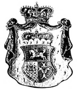 The coat-of-arms of the Gallitzin dynasty shows its Lithuanian origin. The galloping Vytis — emblem of the Lithuanian state — is portrayed in the top section of the shield. The crowns denote the family's royal ancestry. Father Demetrius is believed to have been the first to bring the Lithuanian national emblem to America. 