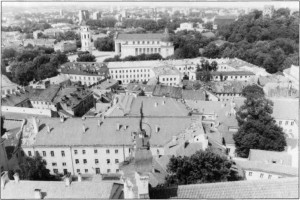 Gallitzin's plans for the building of the town of Loretto were remarkably like those of Vilnius (below), which his forefather Gediminas is credited with erecting. Neighboring hills would encircle the city and form the protecting walls. His house, atop the highest hill, would be the beacon, like Gediminas' castle.