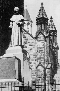A statue of the “Apostle of the Alleghenies” was erected over his tomb in front of the St. Michael's Basilica in 1899, the centenary of Prince Gallitzin's arrival to the settlement and the founding of Loretto.