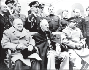 The three WW II winning powers decided the faith of Eastern Europe at the Yalta Conference in the Crimea in 1945.