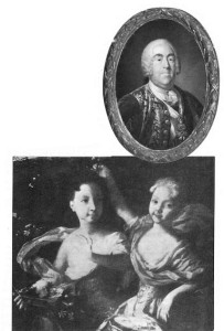 Right: Augustus III (1696-1763), the Elector of Saxony, was installed as King of Lithuania and Poland through the instigations of Peter the Great. (Painting by Marceli Bacciarelli). Below: The cousins Anne and Elizabeth as young girls. (From a painting in the Russian Museum in St. Petersburg).