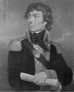 Kosciusko as officer in the American Revolutionary War. Painting by Karol Schweikart