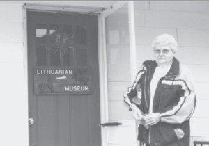 Bernice Mikatavage, a longtime resident of Minersville, and my expert guide and companion on our “Lithuanian heritage tour.” She is standing outside the Knights of Lithuania Museum in Frackville.