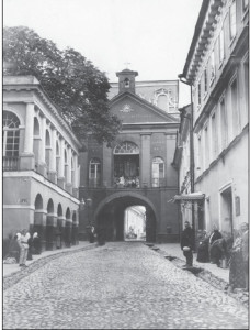 The Image of the Divine Mercy was first exposed to the public in 1935 at the shrine of the Gates of Dawn in Vilnius. (Early 20th century photograph.)