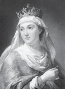 This portrait of Queen Jadvyga by the 18th century artist Bacciarelli shows her more mature than she actually was