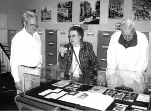 Thomas Shelton, and Patsy and Glenn Hand view the Lithuanian exhibit at the ITC Museum in San Antonio, TX.