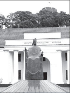 A statue of Mindaugas was erected in 2003 in front of the National Museum in Vilnius.