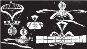  Illustrations from Griškevičius’s booklet showing his steam-flyer and other aerial machines. 