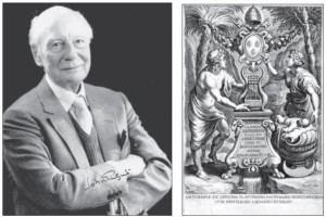 ABOVE, LEFT: Sir John Gielgud (1904-2000). He was an English actor and director of Lithuanian descent. ABOVE, RIGHT: Title page of Motiejus Sarbievijus’ book, Lyricorum Libri IV, engraved by Peter Paul Rubens. 