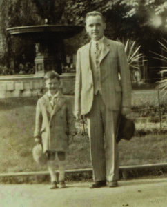 Stanley Balzekas Jr. with his father, circa 1930.