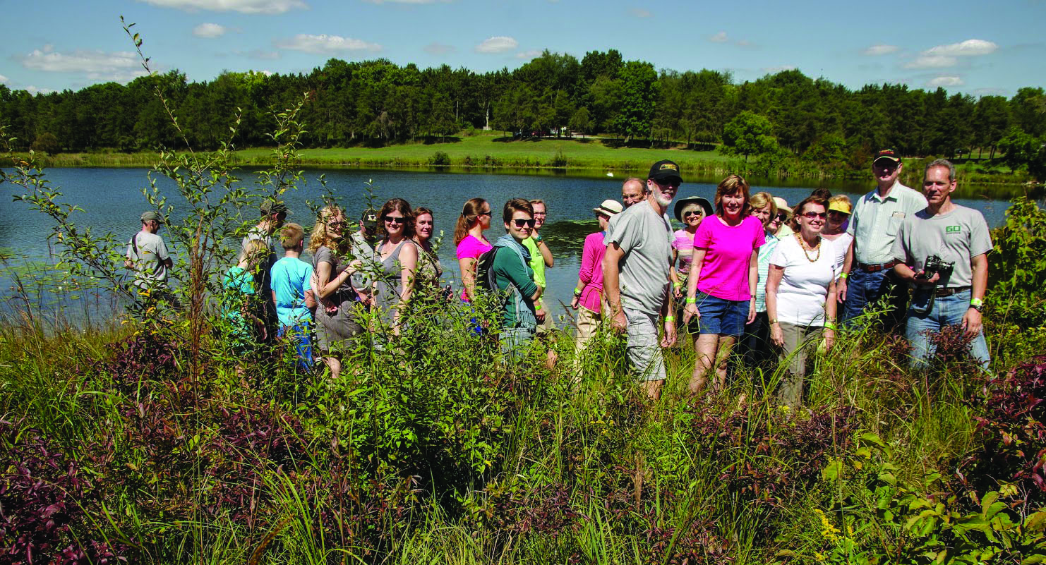 Campers made their way through thorns and thistles to reach the natural springs that feed Lake Spyglys.