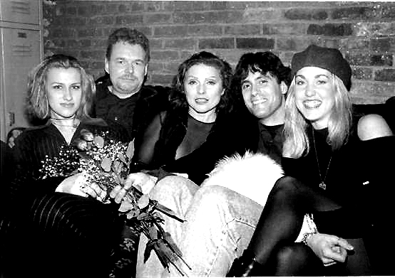Linas (second from left) ​with Deborah Harry of Blondie (center) and Agora co-workers in Cleveland in the mid 1990’s.