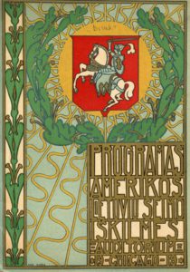 Program book from the Lithuanian American Congress held at the Auditorium Theater in Chicago, 1919.