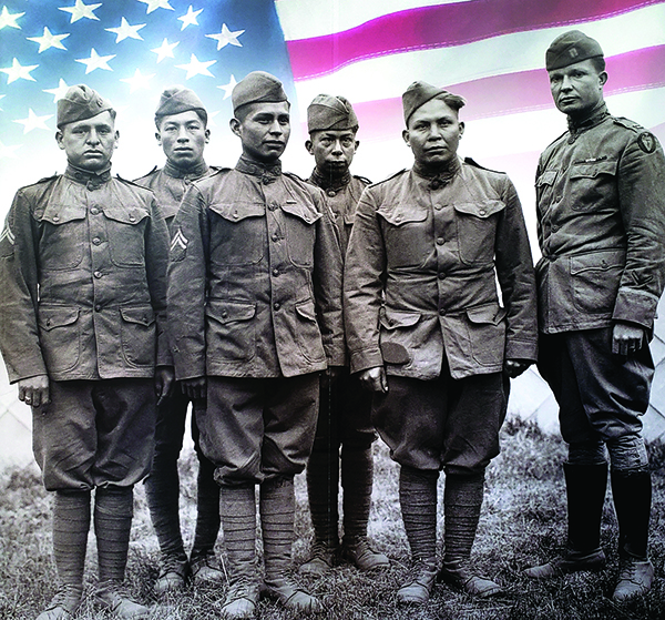 100 years ago... Many Choctow men joined the American Expeditionary Forces (AEF) on the Western Front of World War I. They were called “Warriors Armed with Words.” The Choctow language was used to send coded messages. Choctows handled field telephones, translated radio messages and wrote field orders carried by runners.