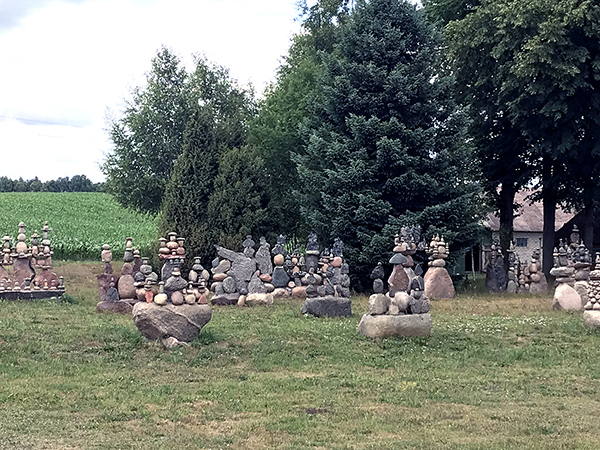 Rock sculptures on the road to Birštonas.