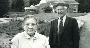 Liudas Dovydėnas su žmona Elena, 1988.