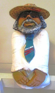 Zyplių dvaro arklidėse eksponuojama Vytauto Kalinausko skulptūra „Vidas Cikana”.