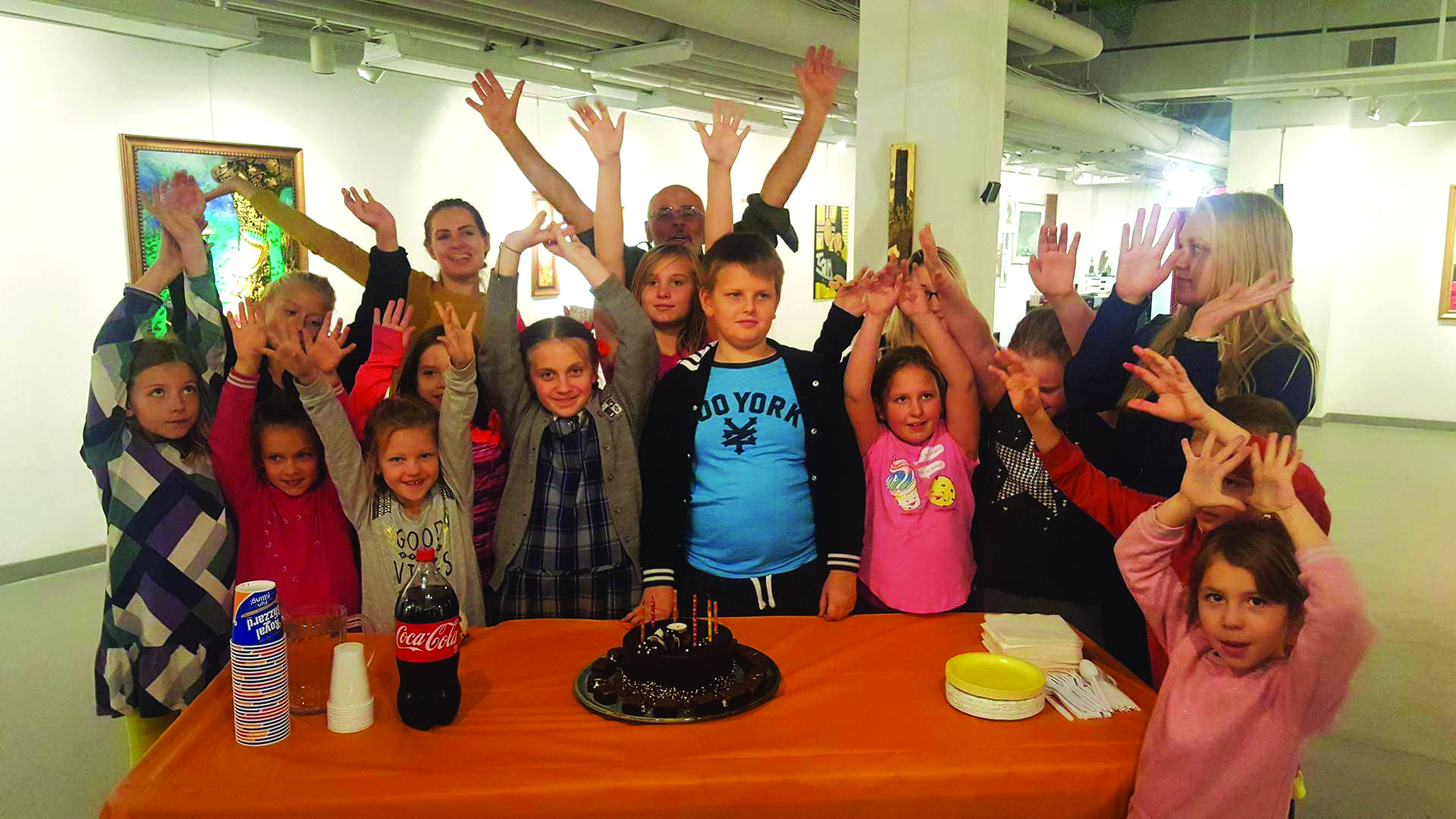 „Sieloje” vaikai švenčia savo bendramokslio Vygaudo Sruogos  gimtadienį.