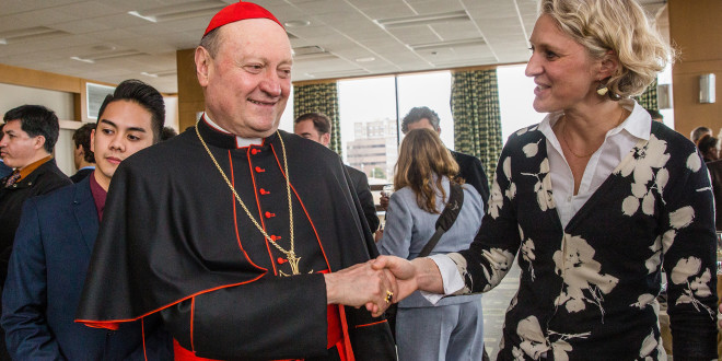 Gabija su vienu iš Loyola universiteto svečių – kardinolu Gianfranco Ravasi.