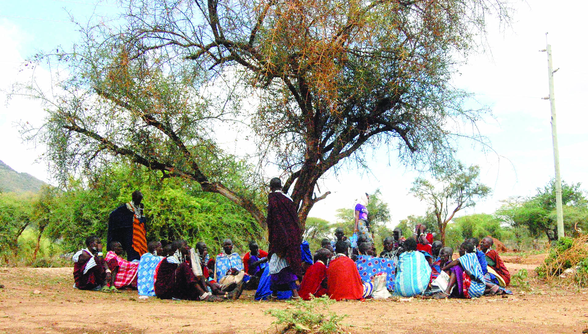 Maasai susirinkimas.