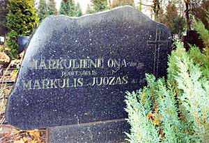 J. Markulio kapas Vilniaus kapinėse.