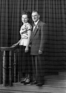 Antanas ir Alice Šatūnai vestuvių dieną 1950 m. 
