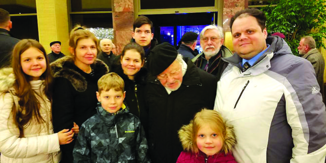 Sausio 13-osios minėjime Vilniuje Gudynų šeima sutiko prof. Vytautą Landsbergį.