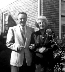 P. Skardžius su S. Smetoniene Clevelande 1956 m.