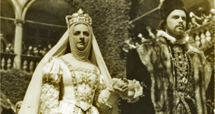 Kadras iš Jozefo Lejteso filmo „Barbora Radvilaitė”, 1936 m. Barboros vaidmenį atlieka Jadvyga Smosarska.