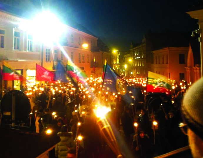 Vasario 16-oji Vilniuje.