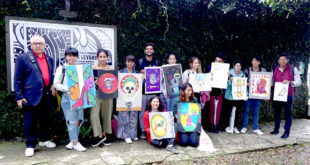 Su studentais Meksikoje, Xalapa. 2018 m.